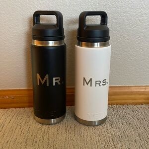 Mr. And Mrs. Yeti Water Bottles 26 oz.